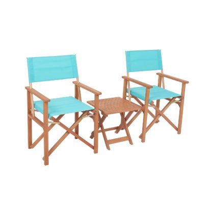 11d90baa2f4033238844a82a8ae712926cbc530f42a25c04a1b10ba7c597b8e3.jpg An Image of Homebase Directors Chair Bistro Set - Natural