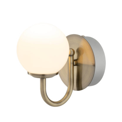 1924fab7ac289ffe83385300ce3187ff79a7c0e28cc5399ed56f86053689ec24.jpg An Image of Victoria 6w Antique Brass LED Bathroom Wall Light