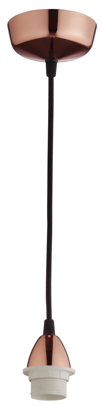 251ac097c44bfe3639d1457188ffcf5419fe2a2de719115691049d250be45c46.jpg An Image of Habitat Pendel Electric Light Fitting Black & Copper 1.2M