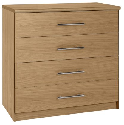 36a8eed88dfa8cbbc32fcdd6c4ddbe01ebf031926b28a03d78555bda656de1ca.jpg An Image of Argos Home Normandy 4 Drawer Chest - Oak Effect
