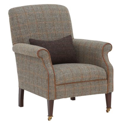 390a9e5943a669467156bc021559552436c4c9aed9e6c0b1128bfcbc03f4d587.jpg An Image of Harris Tweed Bowmore Chair, Bracken Herringbone