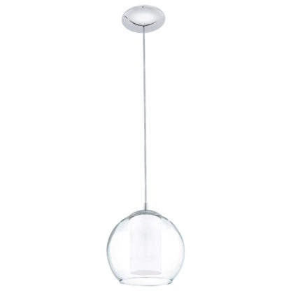 46f94bc177a0473a85b109675d10ea24c7412817dac10a394faf7e769ba192a1.jpg An Image of Eglo Bolsano 1 Light Pendant Light - Chrome