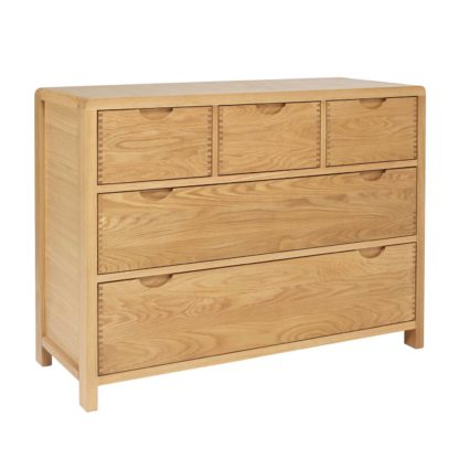 500634ff27cc03d5e9b602475013979082130de7f629a5d9cc6666611af18496.jpg An Image of Ercol Bosco 5 Drawer Wide Chest