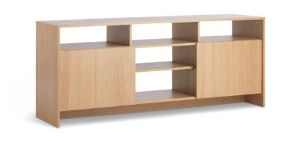 588c3ecc0edd3f7028c18a43679371632e43e286bd438bbac56d032749c115bc.jpg An Image of Habitat Turin 2 Door Extra Large TV Unit - Oak Effect