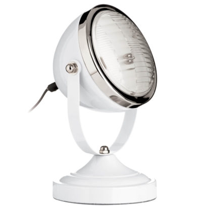 5a4801d7f123f9b3fbd4d8e76347ecb8c2e9648efc144b1bde044ac07d3be805.jpg An Image of Spot White and Chrome Table Lamp