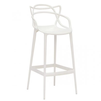 5d44f25179834c26feff87a15fdef72fca4da99d6a815117a69ff6e10eb1ff72.jpg An Image of Kartell Masters Bar Stool, White