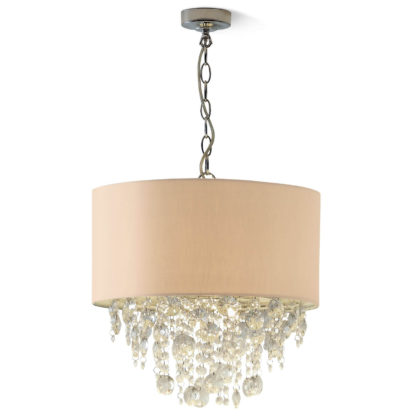5f4e932c1dfe231807eccd7740431f65637c370ae18ddab074ba9677880c20a3.jpg An Image of Wedmore Ceiling Light Shade with Crystal Droplets - Cream