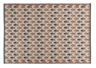 An Image of Habitat Octo Flatweave Rug - 120 x 180cm - Pink