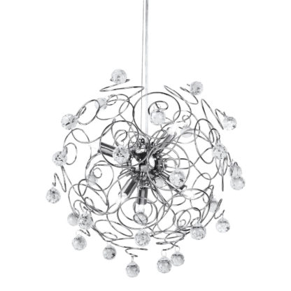 664625972a08fb5f142f50142dc37512393b03ef876c5e878c82208faa053ab5.jpg An Image of Crystal and Chrome Pendant Light