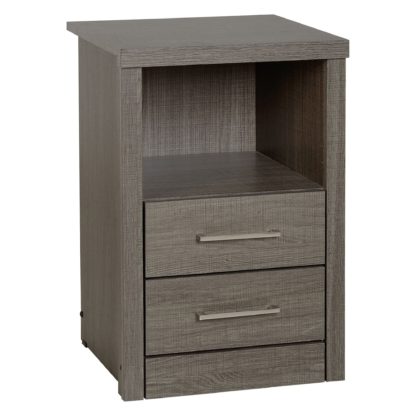 7d813109b51bce5bb26b20980186868d83fe4a8ba8acb1da68c386ee95d18fda.jpg An Image of Lennon Black 2 Drawer 1 Shelf Bedside Cabinet Black