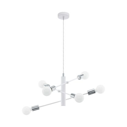941a2a60d8e3fd72bc0e467a99b579af866ca21795a1cedacb45e7348618d179.jpg An Image of EGLO Gradoli 6 Light Baton Pendant