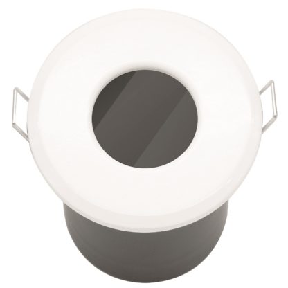 9d38620437d8f914e83995740fb54157d982a0be3158d5da7bf3a0aa529e09f1.jpg An Image of Fixed Fire Rated IP65 Single Downlight - White Finish
