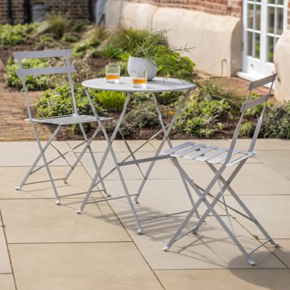 9e53752972c3e7da6e7406727e90ed3666022aba35946e066dbabee81156d931.jpg An Image of Makeda 2 Seater Bistro Set Ice Blue