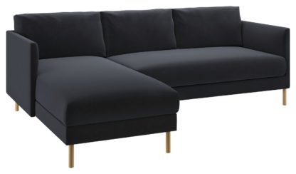 addbb27168afd455eb347bd6ad143506e6e2431a00ac4de6678b428eb6b5d915.jpg An Image of Habitat Hyde Left Corner Velver Chaise - Charcoal