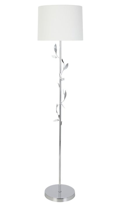 b91a92974dfe8a279225b4612f35890644493f1e8d263b9a8493620bc53e2c7f.jpg An Image of Argos Home Ashley Leaf Floor Lamp - Chrome