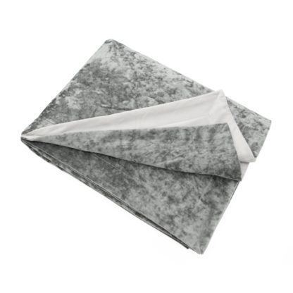 c2f3093bf633dc435fb3aff2be919859eca71f4ffa1b7ef69a6c4a9ca56ac500.jpg An Image of Crushed Velour Grey Throw Grey
