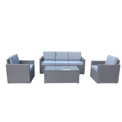 c488a30c0117fe3864d1c904c52e367e94a4a782554164f2cc65553ca81c3676.jpg An Image of Berlin 5 Seater Grey Sofa Set Grey