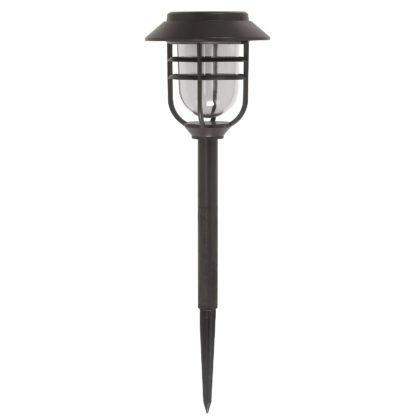 cf732b8e8f48a775495cf6a34e71053018a97d2874b63295306b2ded8f4cf5a5.jpg An Image of Solar Company Caged Stake Lantern