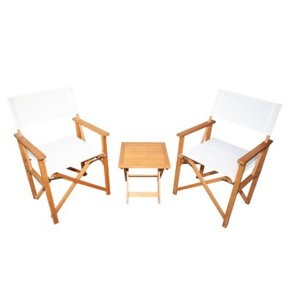 d058730edb0c7a34ffef2344cc0ae728c78f44bace8a215df140e7e555f803e0.jpg An Image of Homebase Directors Chair Bistro Set - Natural