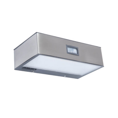 dc5610c49dd8e7985309fedb10db4111f6b72f767264bce73ec5c9b8598eaeb5.jpg An Image of Lutec Brick Solar LED Outdoor Wall Light With PIR Motion Sensor