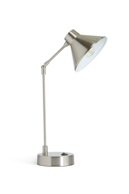 eddba835c3585b3f8b26315e6313db730cee31039e455a44d84416e50f79fd8d.jpg An Image of Habitat Bobby Desk Lamp - Steel