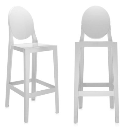 fe646c558d85f2bec0df277b7b3109ad2f011de3d27834e25aaaceaadb059a15.jpg An Image of Pair of Kartell One More Bar Stools, Black