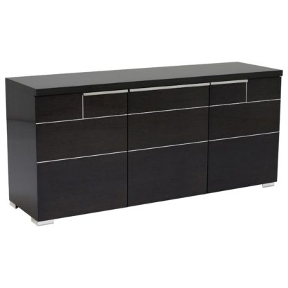 066eb579aee8f998fa15685c0071dba5fdc1910ad4f607c2dbdda72d9a513206.jpg An Image of Versilia 3 Door Sideboard, Grey Koto High Gloss Finish