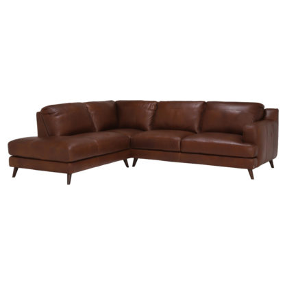 0832830d8970821dd2d67011d60337020518eaa5b6901bb857c0059de2d3e684.jpg An Image of Brando Left Hand Facing Leather Corner Sofa