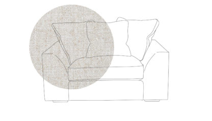 0a5f44543424fbf99bb8091c1491227a0805e4511dc6037279215f5109b564d4.jpg An Image of Heal's Cumulus Loveseat Cotton Grain Black Feet
