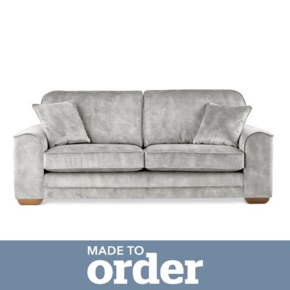 0c6f13f9190649246b4bd6a48882edef3718730b4e1b67e6d763c6311548011e.jpg An Image of Morello 3 Seater Sofa Slub Velvet Slub Velvet Forest Green