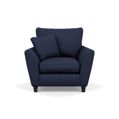 12b8db6ddca8c977f9ca7ca218b299aaa88a947a3763f9ab94891c84215c9378.jpg An Image of Heal's Torino Armchair Smart Linen Duck Egg Black Feet