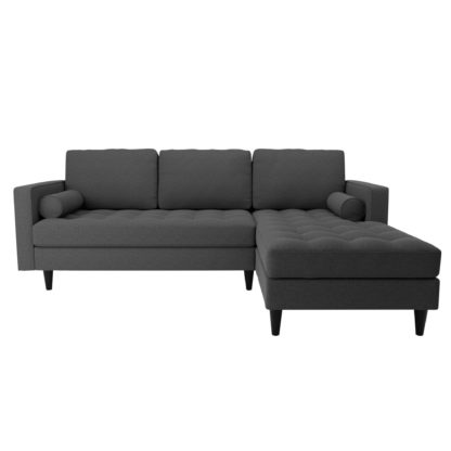 2134edbe129964ac9cecf828d58220e32e104192e5ae9d3ce131a1419c1cf986.jpg An Image of Zoe Flat Weave Right Hand Corner Sofa Charcoal