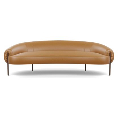 21b464eef3646e66b617006a3aa947eca89f6466ce2aa4343e07cf1f7f722833-1.jpg An Image of Heal's Isola 3 Seater Sofa Daino leather Elephant Grey Black Feet