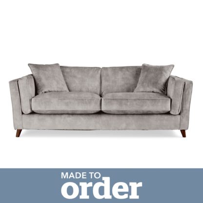 220e21a6a2ff75925b913c7cdbc22552028fc6a762f738344f2b99fd1862bbaa.jpg An Image of Arabella 3 Seater Sofa Slub Velvet Slub Velvet Forest Green