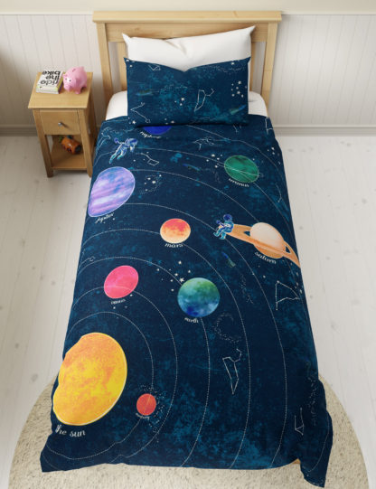 2383ee77cfc67b84cc5d2c515228b040d85515fcc9ecd9189bf2826c2ce571bc-2.jpg An Image of M&S Pure Cotton Space Bedding Set