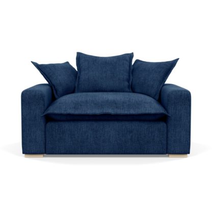 245beebb534c74b61d1629d7157b0074e6195de68fc34b14b195661a6e6eaf60.jpg An Image of Heal's Brompton Loveseat Brecon Charcoal Black Feet