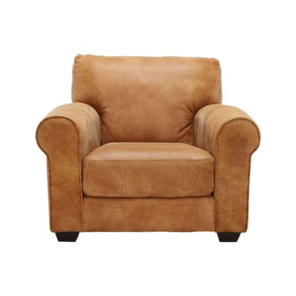 26f0d296b3e8d80e61b2dc652b0383f7eec218f45ca57fca44a7bdcc90c5b3c9.jpg An Image of New Houston Leather Armchair