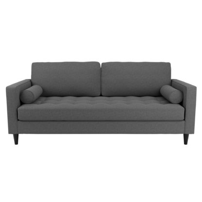2d6c215ff51623c45312eca2bde19086a69d672942ecd3494c04a5f9f9bb3a50.jpg An Image of Zoe Flat Weave 3 Seater Sofa Charcoal