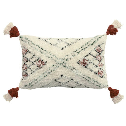 353cec2e19eac0573bb8fb9e06eb002a078dda47d191da48ce2ed183fb8f2c12.jpg An Image of Tufted and Tassel Cushion, Brick
