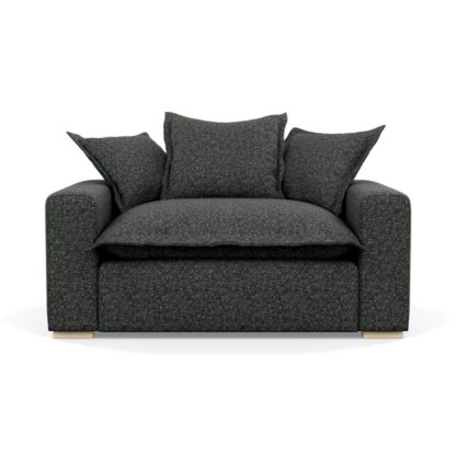 4ae523929b4545e5f1d950589b9a4d674d81fe550f9a5cdf00b6821c43e0e3b2.jpg An Image of Heal's Brompton Loveseat Brecon Charcoal Black Feet