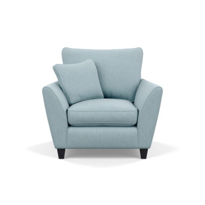 4f80286d050baf20f8c5f612b7ad4e13e078596c9df3c3820e1bc5ab0d55d3cc.jpg An Image of Heal's Torino Armchair Smart Linen Duck Egg Black Feet
