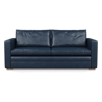 5796dc6d308beb84c1e811f4504c1fa19fba91f55ca7caf55b200f8d96af4f8a-1.jpg An Image of Heal's Palermo 3 Seater Sofa Leather Stonewash Navy Blue 279 Black Feet