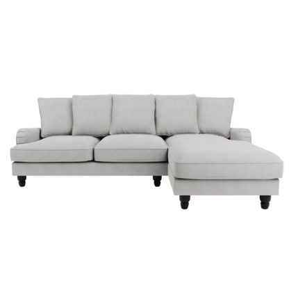 6723d227d42fcced2af85dbce69a32504a5688cb38da47af869fd3b6af4e7f92.jpg An Image of Beatrice Scatter Back Boucle Left Hand Corner Sofa Light Grey