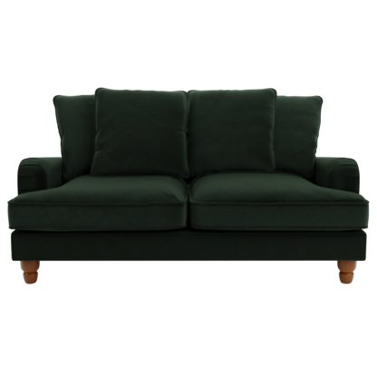 6a5074b25170e465cfb951e714c5f278d628e1c0891eb6bde23ca56ac4dfdc2b.jpg An Image of Beatrice Velvet Scatter Back 2 Seater Sofa Bottle (Green)