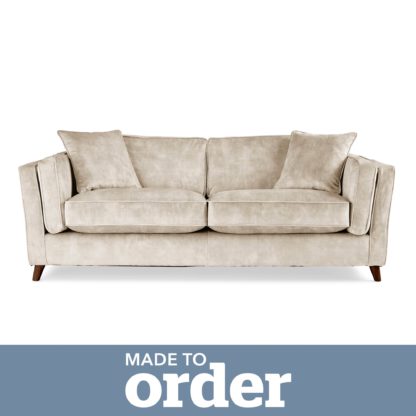7236b1ff1777bd01745244ecaa5135742fd91aa4bc8035b71c30f6826239e731.jpg An Image of Arabella 3 Seater Sofa Slub Velvet Slub Velvet Forest Green
