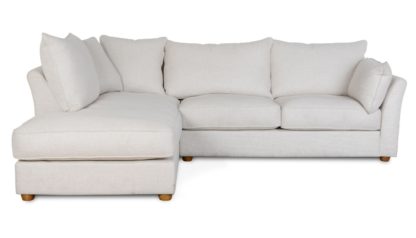 883fa3b8bcf801090bc3f150943bbd76c24b39802eb5cf48cd66fabf915f3e42.jpg An Image of Heal's Tailor Left Hand Facing Corner Sofa Waffle Weave Oatmeal Natural Feet