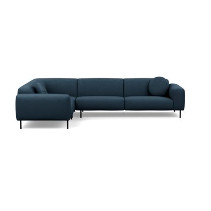 891c1e107dd57560fbf8523fb3a295a22d7a19b8c10298bdecd9e81bc9f44bb7.jpg An Image of Heal's Luna Medium Left Hand Facing Corner Sofa Luxury Leather Anthracite