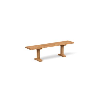 95457ea387983e573efeb9c79a0435e3b211af49727b9d6e045db8d97a9d34e7.jpg An Image of Heal's Lisbon Bench 220x35cm Smoked Oiled Oak Straight Edge Not Filled