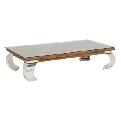 99d7eba6b957229d81067b227bf6c38eae77ccbffce52c269de7133892667c70.jpg An Image of Caspian Terni Reclaimed Wood Coffee Table