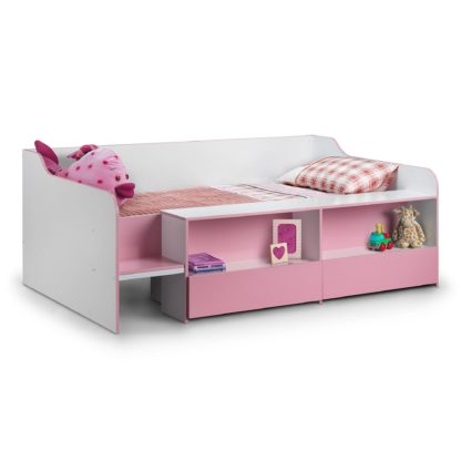 a541f3e9bc1c0baf850e9837fecf3415425d3c47064e192c5b40c923348325e1.jpg An Image of Stella Pink Low Sleeper Bedstead Pink/White